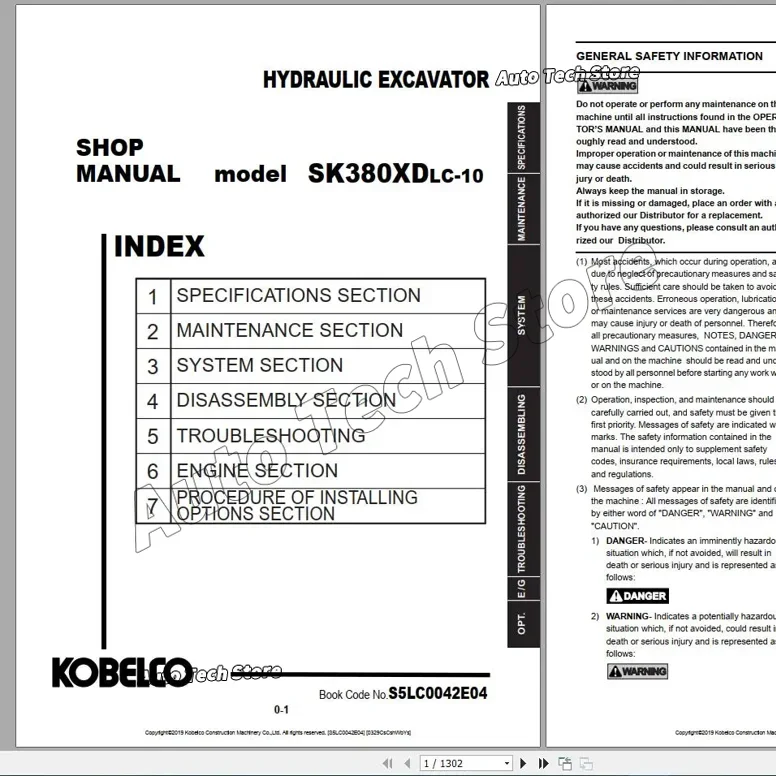 Instrukcja obsługi maszyn ciężkiej kobelco 6.17 GB PDF DVD4, aktualizacja 2021, podręcznik warsztatowy