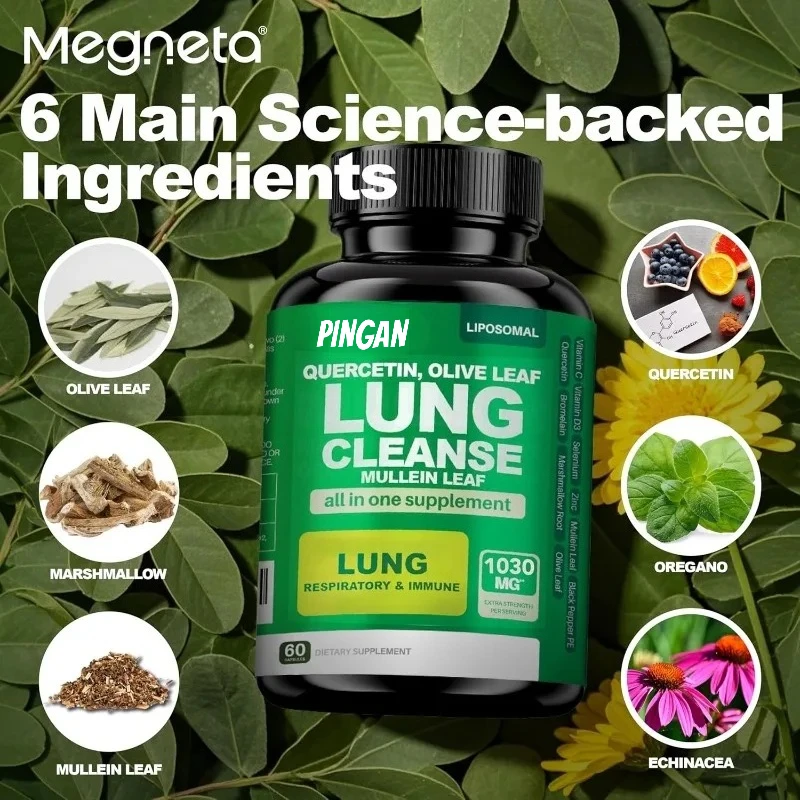 

Натуральные капсулы из листьев Verbasco, преимущества для поддержки здоровья легких - 60 капсул