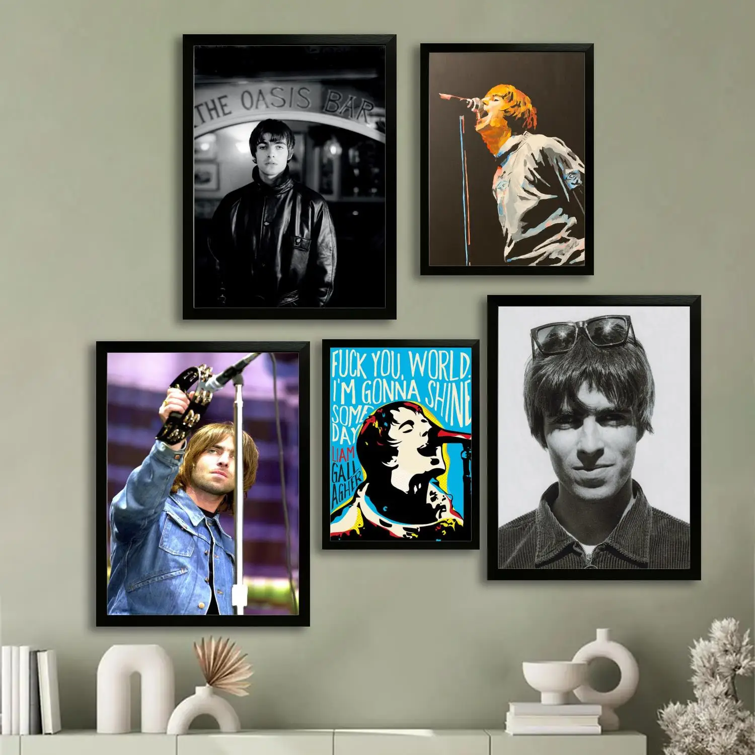 liam gallagher Canvas Art Poster, Wall Art Picture Print, Modern Family Bedroom Decor Posters,Decorative painting