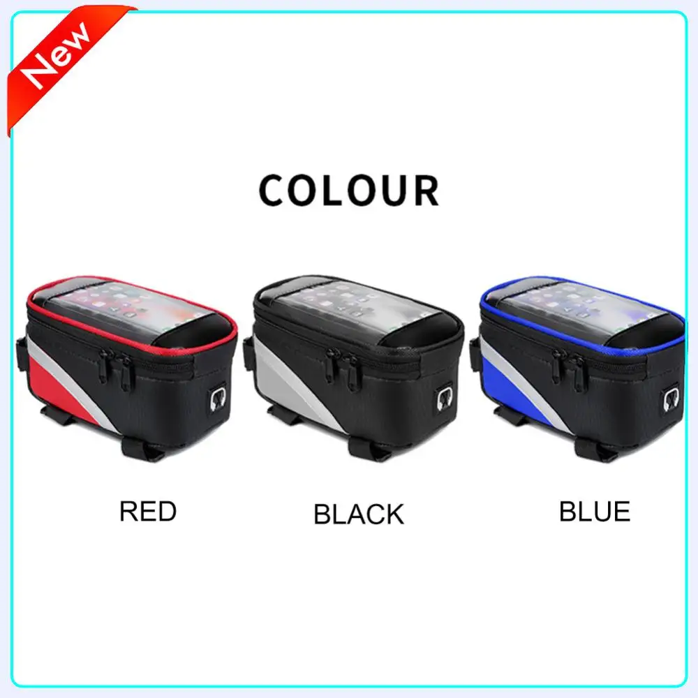 

Светоотражающая сумка для горного велосипеда MTB, ткань Оксфорд, верхняя трубка, держатель для мобильного телефона с сенсорным экраном, чехол, аксессуары для велоспорта