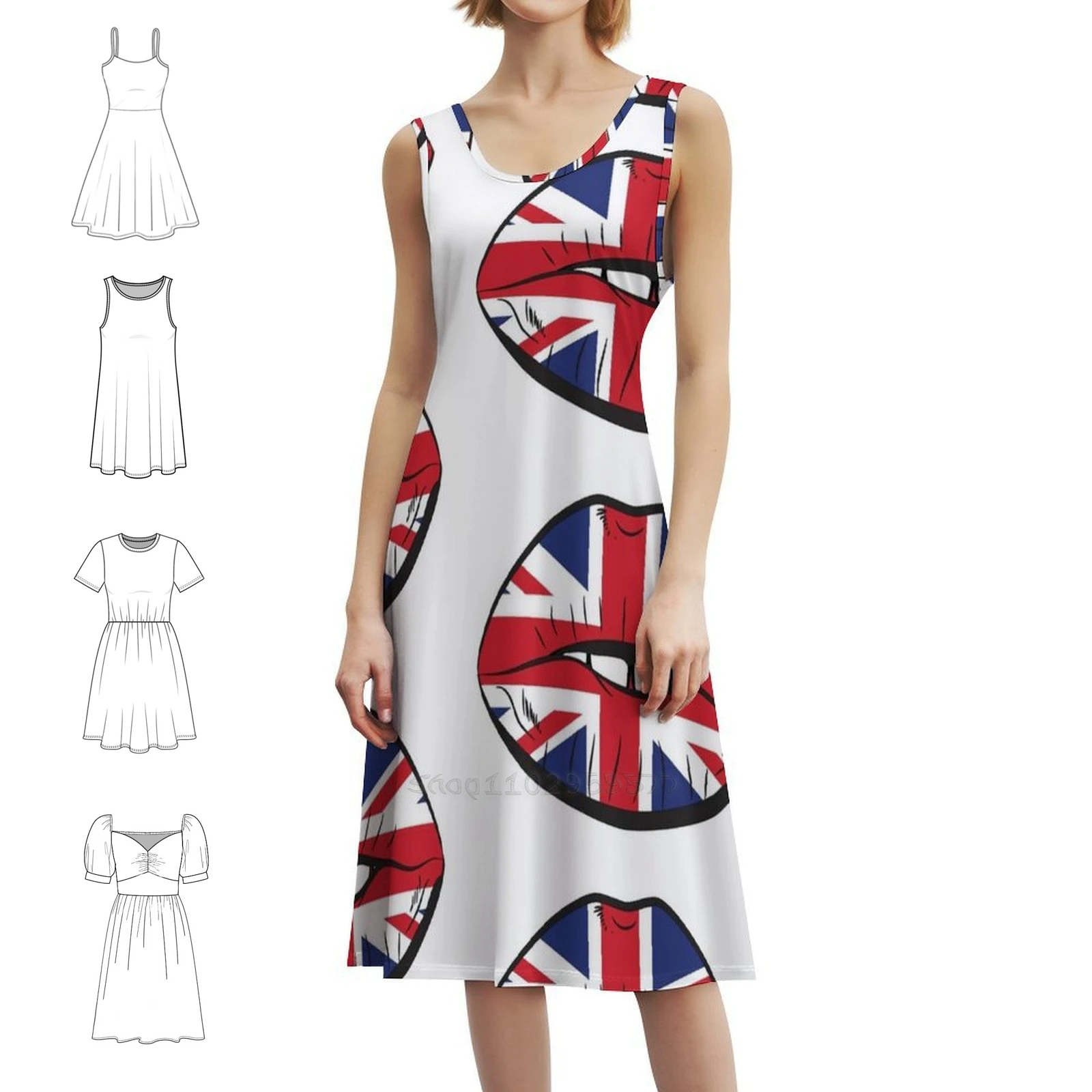 

Британский флаг Fan Lips UK Fan Union Jack Lips Женская уличная одежда для вечеринок Модная клубная одежда с принтом для женщин Lips Kiss