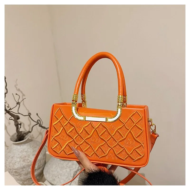 Bolso de mano delicado único para mujer, oficina, desplazamientos, trabajo, reunión, exquisito, elegante, atemporal, elegante, portátil, versátil