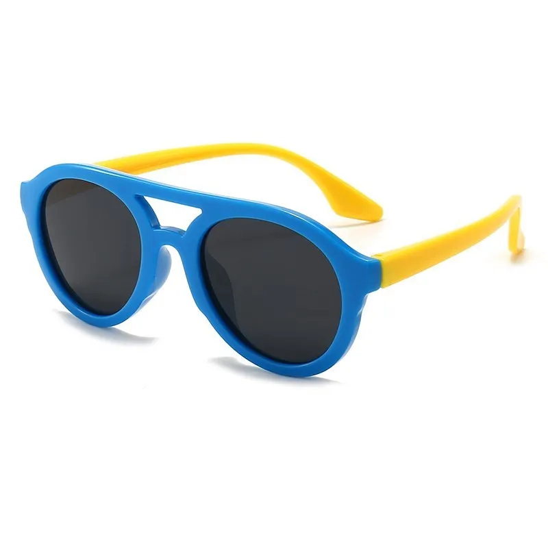 

new Kids Tr90 Sunglasses Polarized Sun Glasses Soft Silicone Boys Girl Children Round Glasses UV Protection Eyeglasses