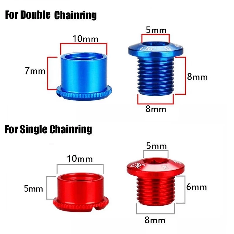 5pcs a lot Litepro Bike Chainring Bolts Single/Double/Triple Speed Disc Chainwheel Screws Fits For Bicycle Crank and Chain ring