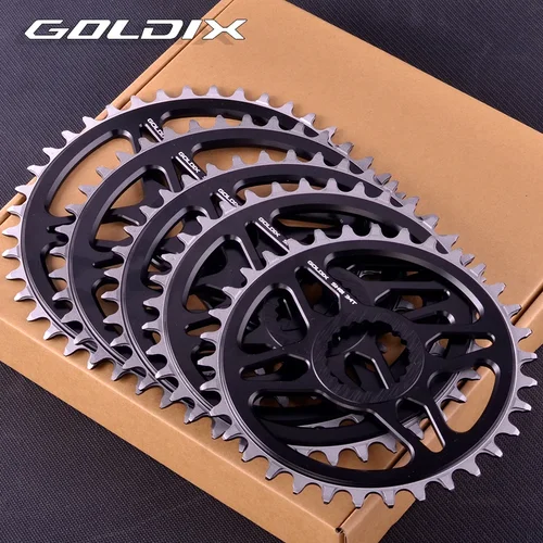 Imagen 2 del producto Plato de bicicleta GOLDIX, rueda de cadena ancha y estrecha adecuada para Shimano Deore XT M7100 M8100 M9100 12S, platos y bielas para bicicleta de montaña