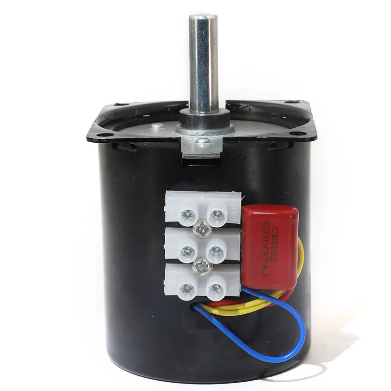 28W 68KTYZ Permanent Magnet Synchronous Motor Central Shaft 8mm Without Hole Forward Reverse Controllable AC Electric Motor 220V