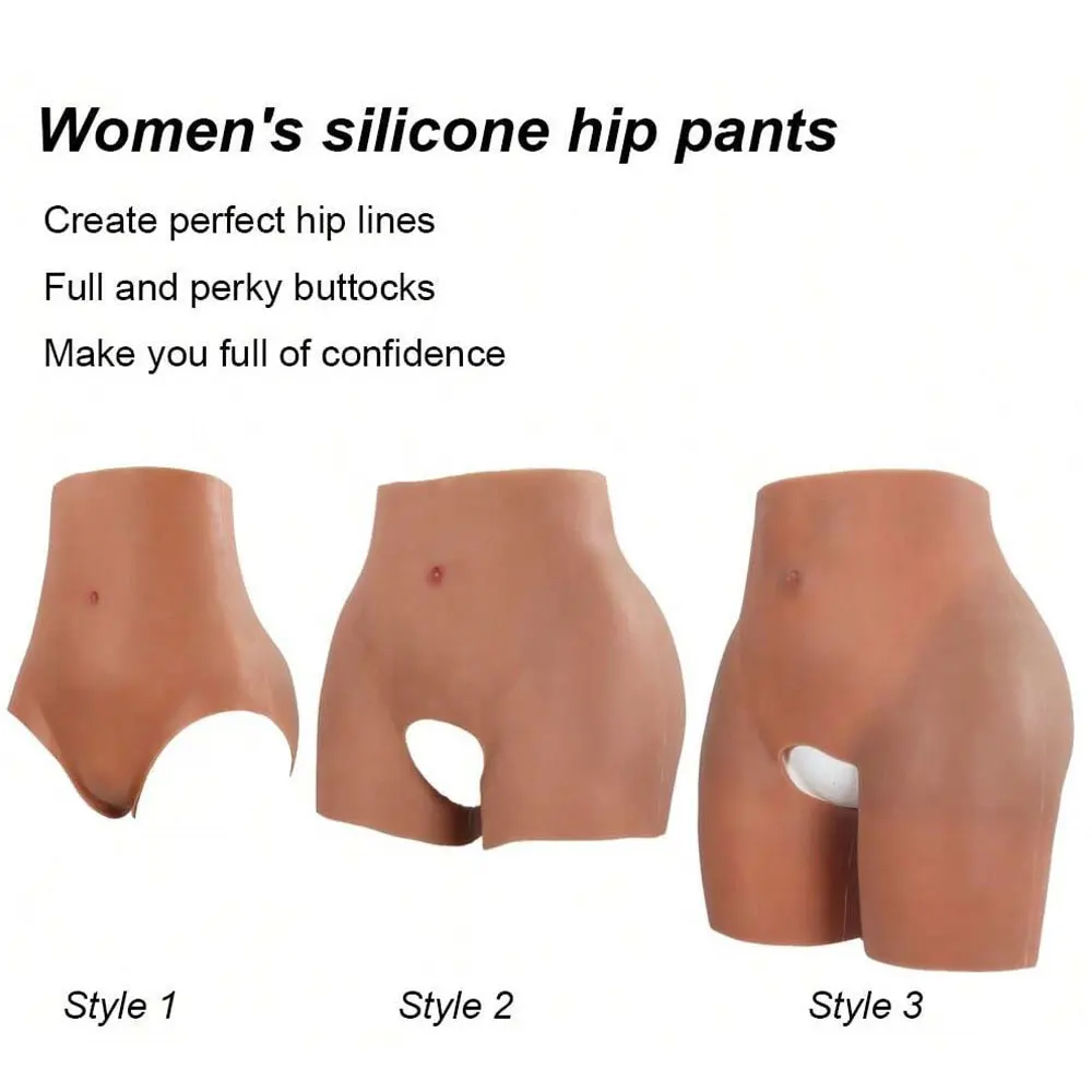 

Women's Silicone Hip Opening Underwear Artificial Fake Buttocks High Waist Shaping Pants Enhance Your Body Curves Hips Lift