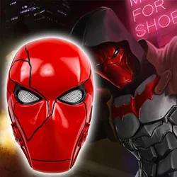 Movie Cosplay Red Hood Mask Bat Red Hood Helmet Man Full Head Resin Cosplay Prop Halloween Replica Fancy Party Headwear