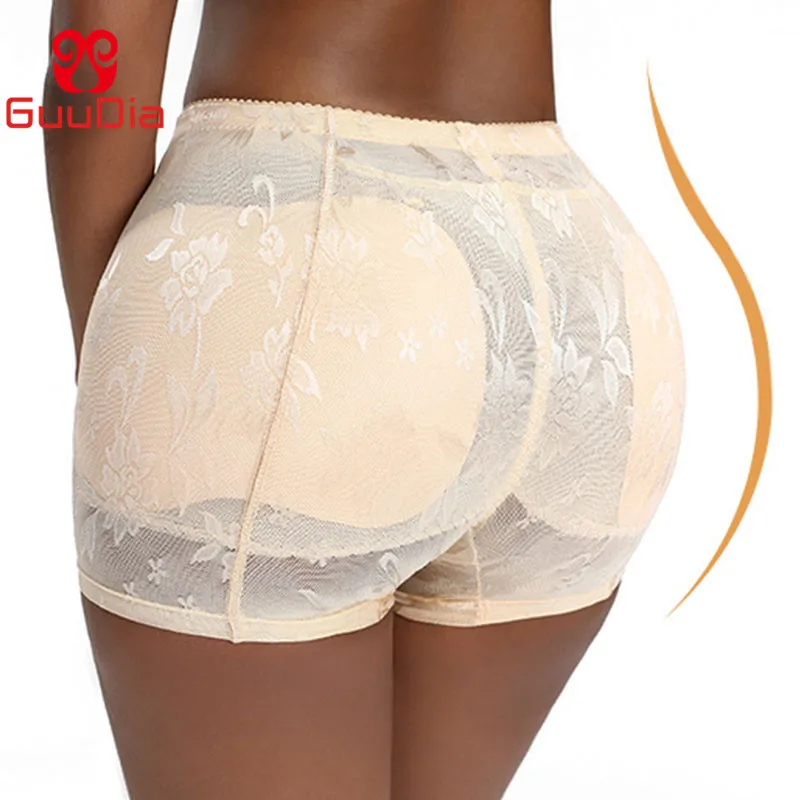 GUUDIA Hip Enhancer Butt Lifter kobiety urządzenie do modelowania sylwetki majtki z wyściełanymi koronkowymi body push-up czopiarki majtki modelujące brzuch bielizna modelująca