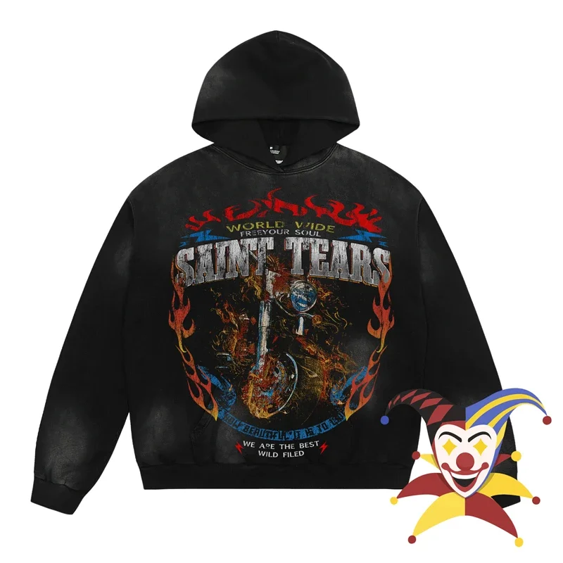 

Washed Black WE ARE THE BEST WILD FILED Saint Tears Hoodie Men Women Unisex Best Quality Casual Pullovers