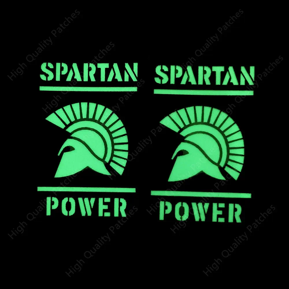 Reflective Spartan Magic Sticker Badge Power Medical Glow-in-the-Dark Pack Sticker Badge PVC Armour Military Embroidery Patch