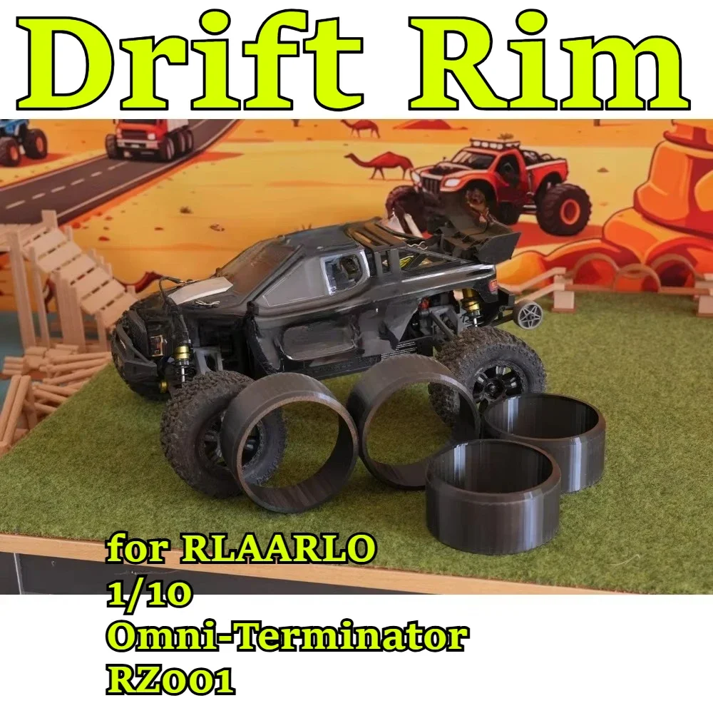 for RLAARLO 1/10 Omni-Terminator RZ001 RC car Drift Rim hobby exterior upgrade fitting custom size replacement spare accessories