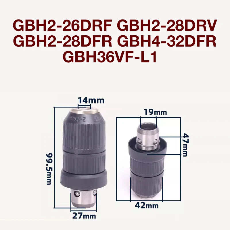 

Quick Change Coupling Collets for Bosch GBH2-26DRF 2-28DRV DFR GBH4-32DFR 36VF-L1 Hammer Joints Collets Replacement Parts