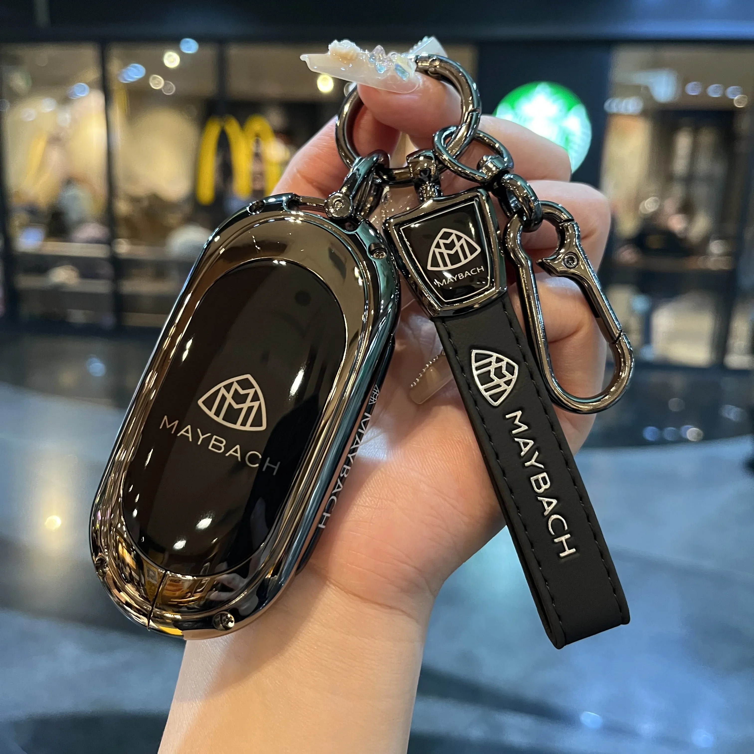 Car Zinc Alloy Key Case Bag Metal Key Shell For Mercedes-Benz AMG C-Class S-Class GLC EQE EQS W223 X254 V297 V295 W206 S206 X206
