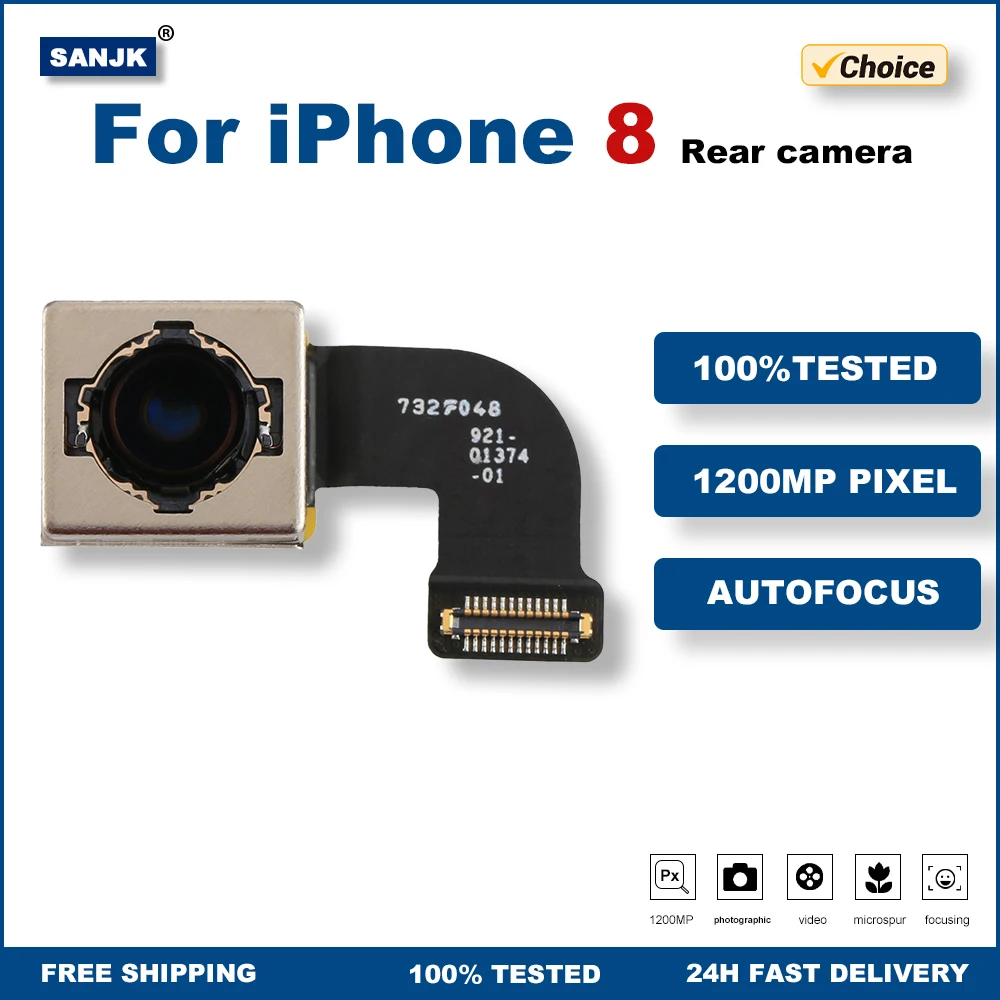 Rear Camera For iPhone 8 Back Camera Rear Main Lens Flex Cable Camera