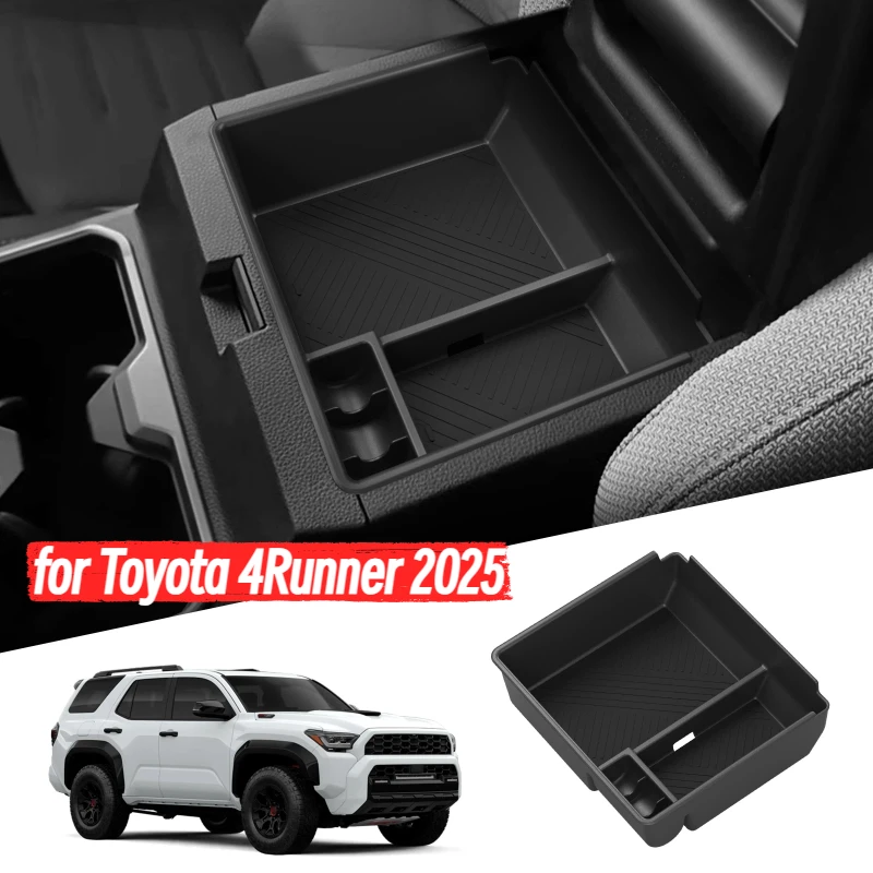 

for Toyota 4Runner 2025 Center Console Armrest Storage Tray ABS Organizers Tidying Car Interior Accessory for Toyota 4Runner 25