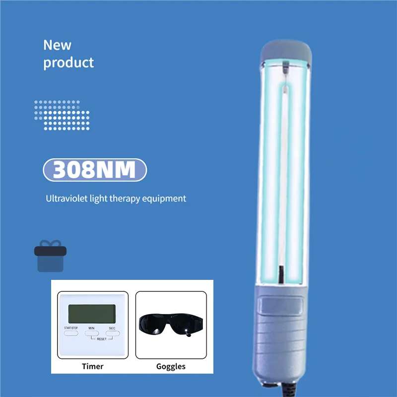 

The 308nm Ultraviolet Light Therapy Equipment Uses Uvb Lamps To Treat Vitiligo, Psoriasis, Leukoderma And Other Skin Diseases.