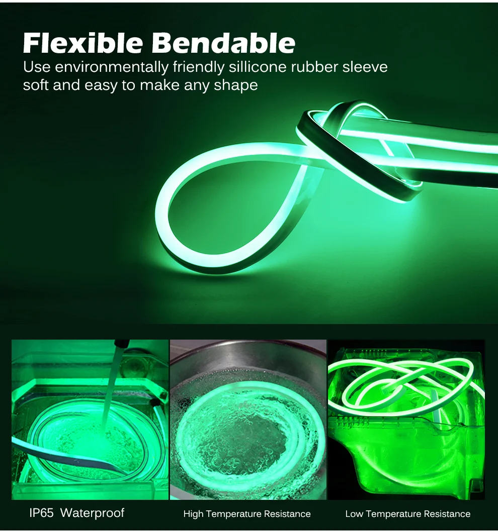 LED Flexible Silicone Neon Light Strip Set 2835 Low Voltage 12V 6*12 Shape Embedded Linear Flexible Light Strip