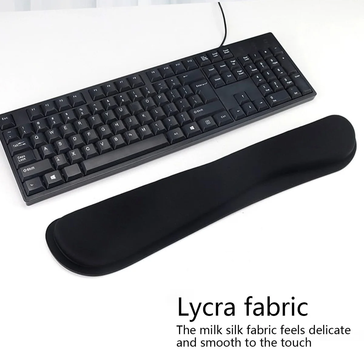 Memory Foam Rubber Bottom Stereo Wrist Pad, Office Keyboard Wrist Pad, Ergonomic Non-Slip Comfortable Hand Pad