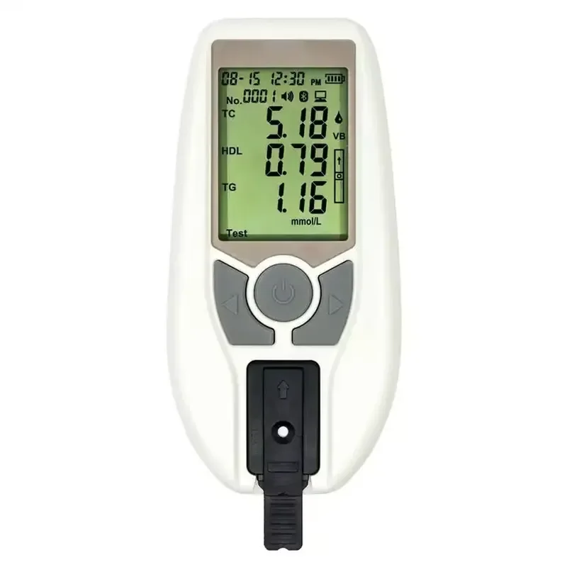 3 in 1 Electric Lipid Meter for Cholesterol Triglycerides Sugar Testing with LCD Display and 5-Minute Results