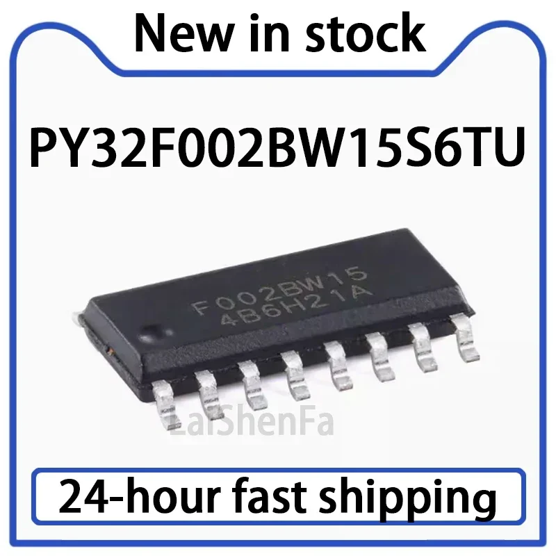 20PCS PY32F002BW15S6TU SOP-16 ARM Cortex-M0 32-bit Microcontroller MCU Stock