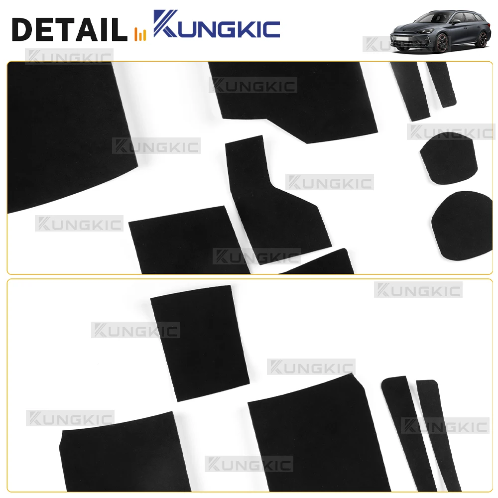 Italian Premium Suede For Seat Leon MK4 Cupra Leon Cupra Formentor 2020 2021 2022 2023-2025 Central Control Gear Panel Sticker - view 4