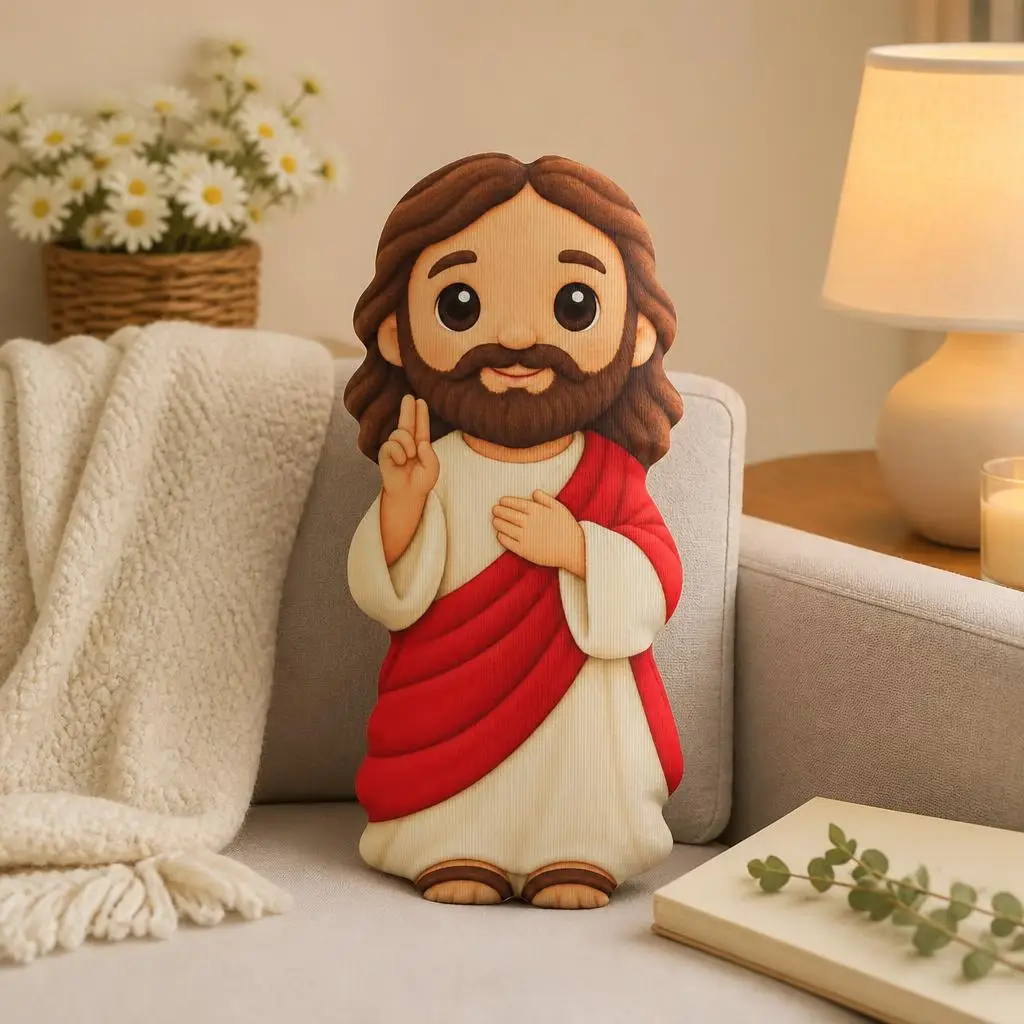 Jesus Christian Faith Plush Pillow Religious Throw Cushion Shaped Stuffed Prayer Gift Church Home Decor Sofa Bed