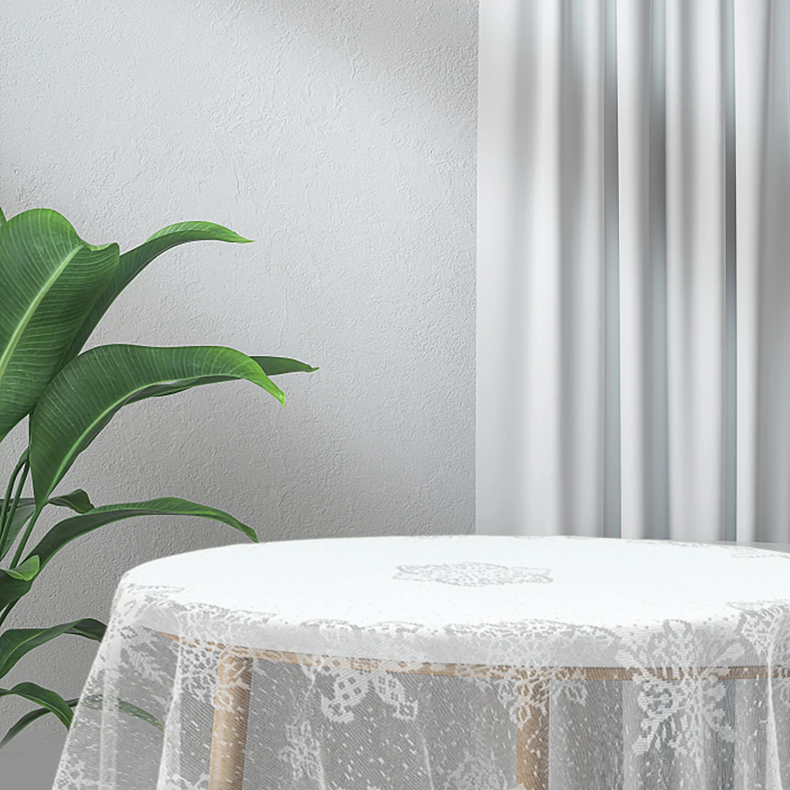 

Snowflake Christmas Tablecloth Delicate Lace Design Decorative Table Cover White Xmas Fabric Tablecloth for Holiday Home Dining