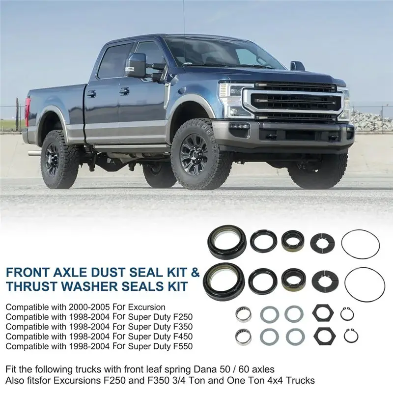 NEW-Outer Axle Dust Seal Inner Tube Seal Needle Bearing For Ford Excursion F250 F350 F450 F550 Car Accessories