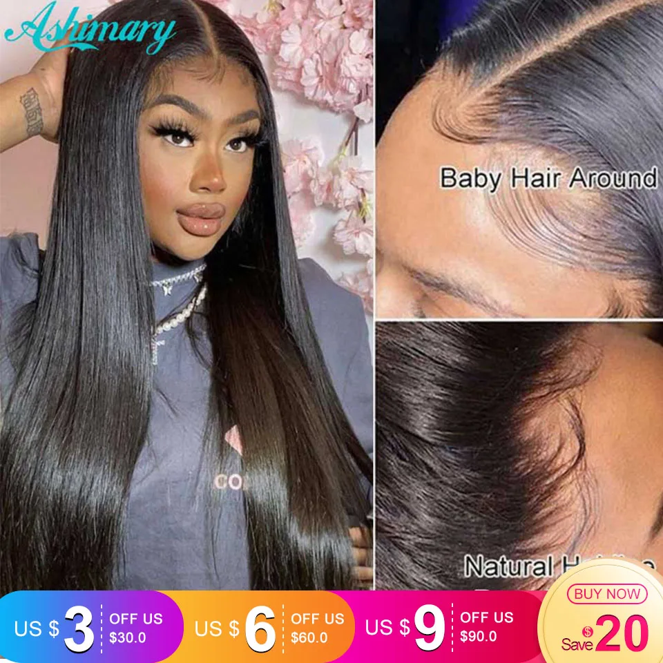 30inch Straight Hair 13x4 Full Lace Frontal Wig Human Hair For Women 13x6 Hd Lace Frontal Wig 360 Lace Frontal Wig Ashimary Hair