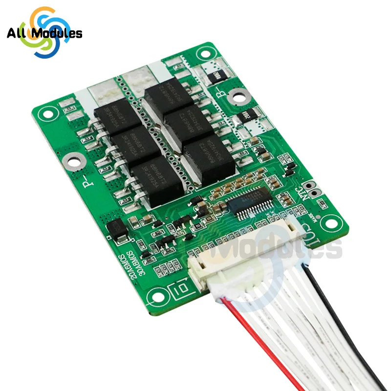 10S 36V 40A Battery Protection Board BMS PCB Module for Ternary Acid Battery with Balance Batteries Power Tools