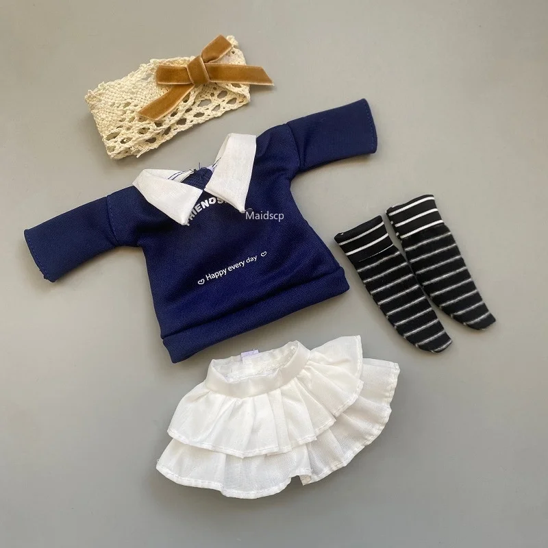 30cm BJD Doll Clothes: Soft Fluffy Coat + Hat + Skirt Cute Outfits for 30cm Dolls Gift