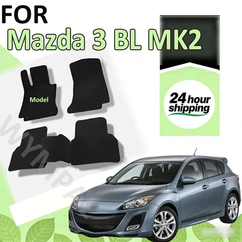

Нейлоновые замшевые автомобильные коврики для Mazda 3 BL MK2 2010~2013, Mazda3 SP25, защитные панели-коврики, премиальные индивидуальные накладки для ног