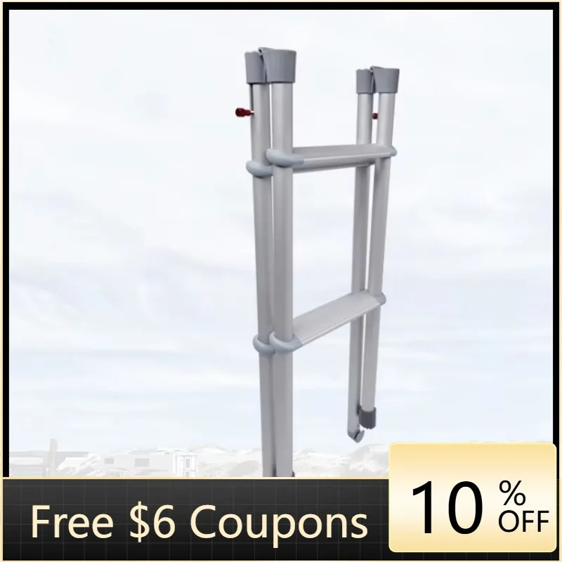 

STLF High Tensile 4-Step Aluminum Alloy RV Folding Ladder Body Part for Motorhome Trailer Camper Van and Caravan