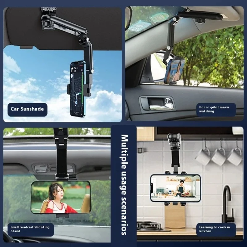 

Sun visor, car mobile phone holder, buckle, stable car, can't be used, shockproof and anti-shake, direct view support frame