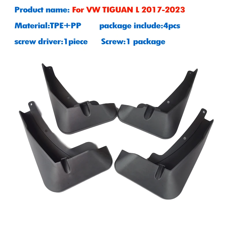 For Volkswagen TIGUAN L Mudguard Fender Mud Flap Guards Splash Mudflaps Car Accessories 4pcs 2017 2018 2019 2020 2021 2022 2023 view 2