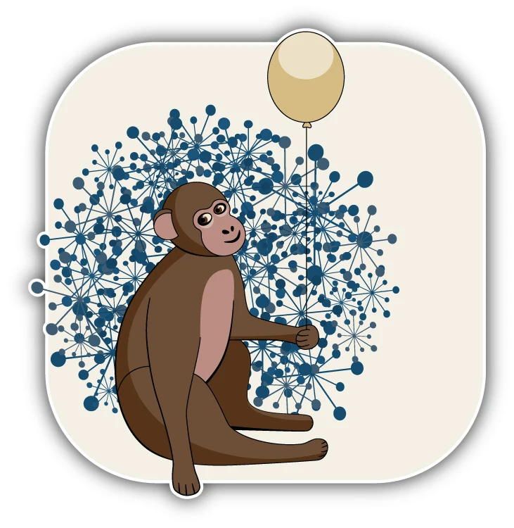 

Monkey Balloon Sticker Exterior Accessories For Car Camper Bodywork Laptop Phone Guitar Yacht Bumper Decal Cover Scratches Decor
