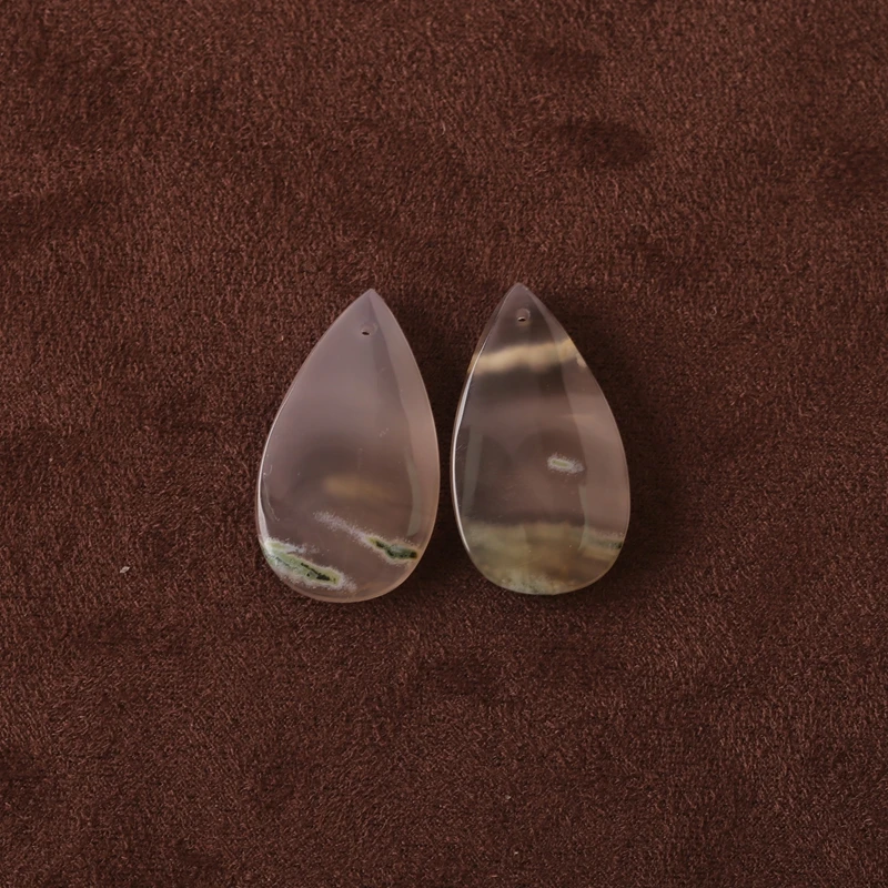 

Natural Stone Water Drop Agate Earring Beads 29x16x5mm 7.7g Fashion Jewelry DIY Gemstone Accessories for Women