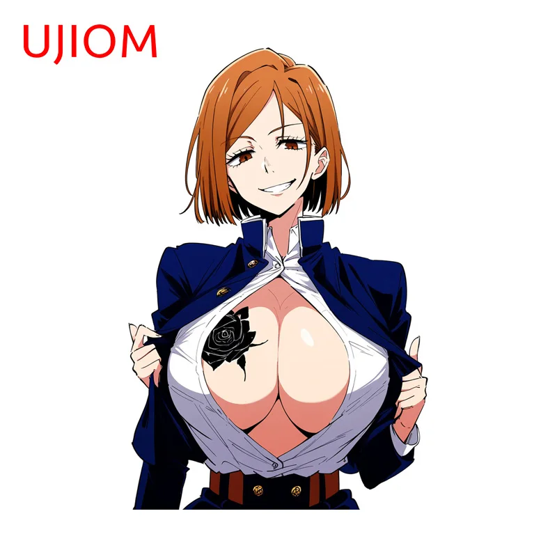 UJIOM Sexy Big Breasts Kugisaki Nobara Wall Sticker Creative Eye Catching Sunscreen PVC Decal Suitable For Veneer Decoration