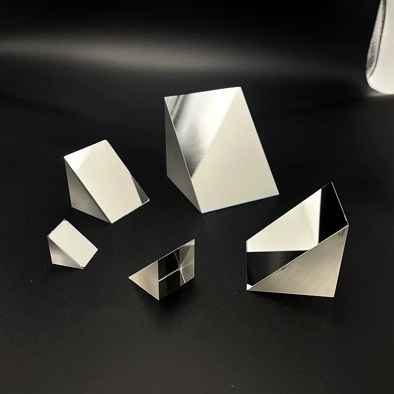 Right Angle Reflective Prism Optical Glass Bevel Aluminized Film Reflection 90 Degree Optical Right Angle Triangular Prism