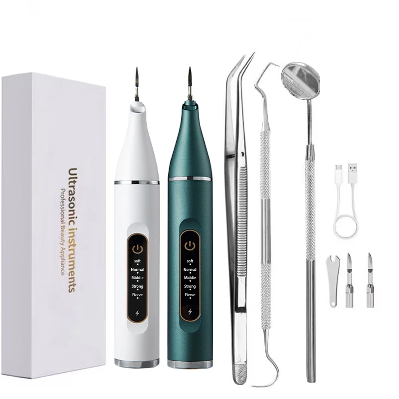 Ultrasonic Dental Scaler Teeth Cleaner Electric Dental Calculus Remover Tartar Plaque Stains Stone Removal Teeth Whitening Kit