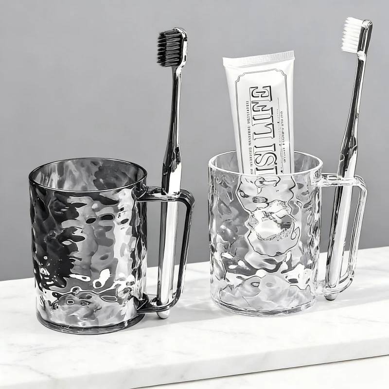 

Glacier Pattern Mouthwash Cup Light Luxury Home Water Wave Pattern Wash Children's Toothpaste Cup Transparent Toothbrush Mug