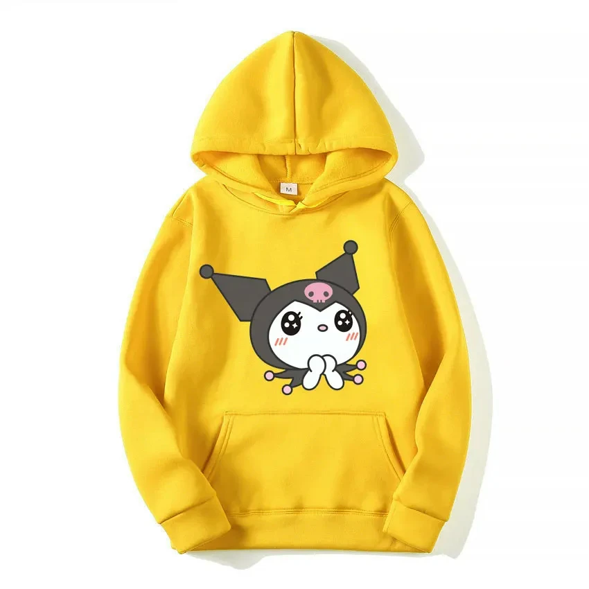 

Women's Oversized Hoodies Cute Clothes Classic Hello Kitty Kuromi Long Sleeve y2k Tops Pullover Autumn Winter Warm Sweatshirt