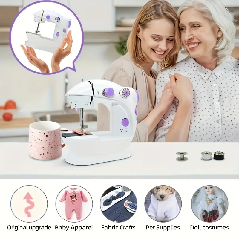

Home Appliances DIY Sewing Machine Small Desktop Fully Automatic Electric Mini Hand Sewing Clothes Portable