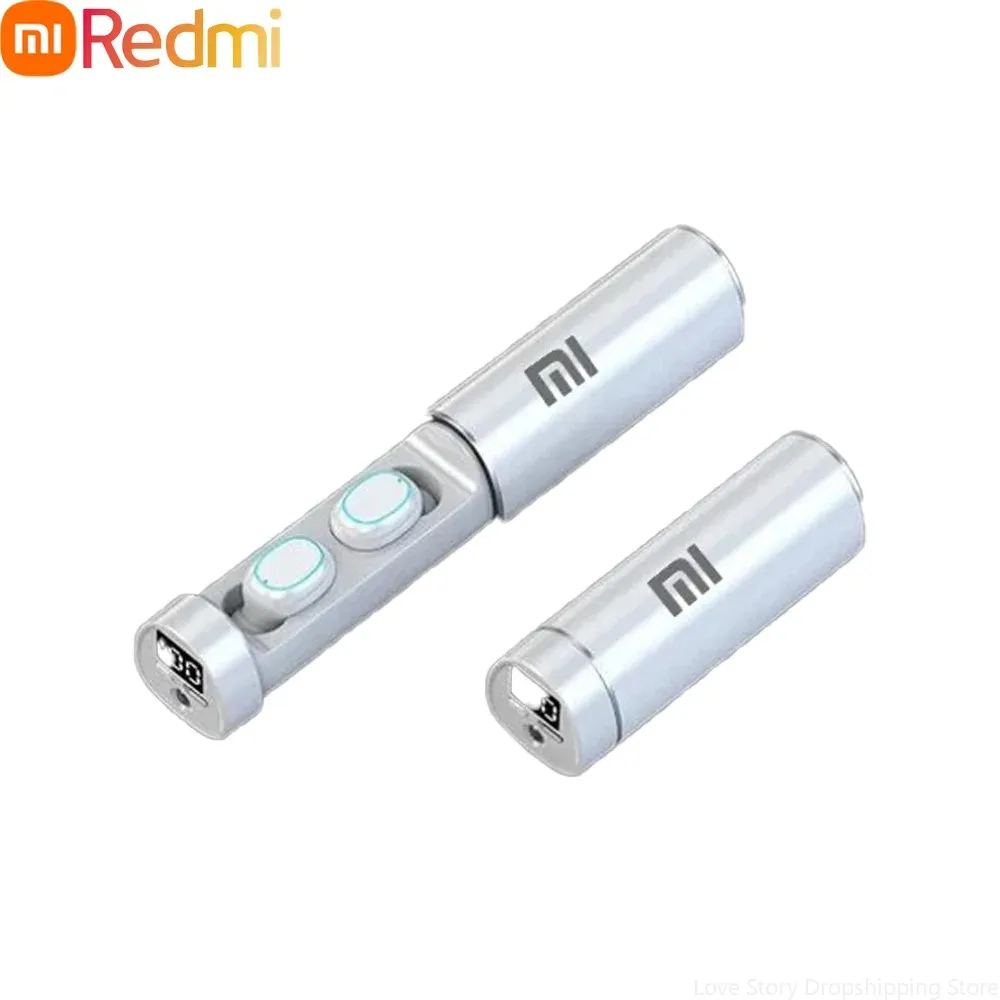 Xiaomi Redmi Wireless Earphones LED Digital Display Earbuds Stereo Bass Headphones With Mic Headsets Lights For Smartphone