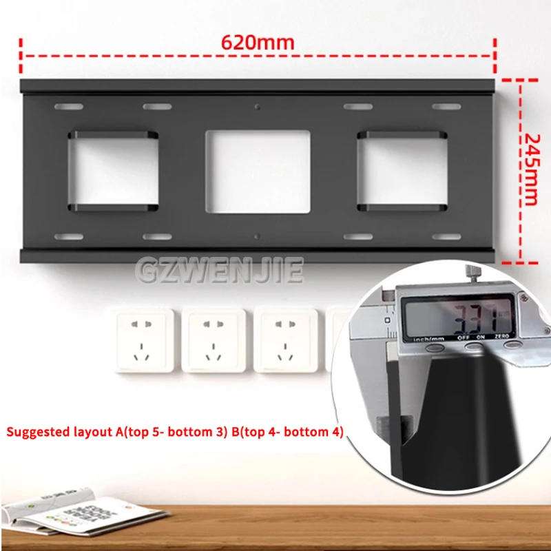 Supporto per Monitor da 50-120 pollici per montaggio su TV supporto universale per TV piatto a basso profilo supporto per TV regolabile con livello per schermo TV LED LCD