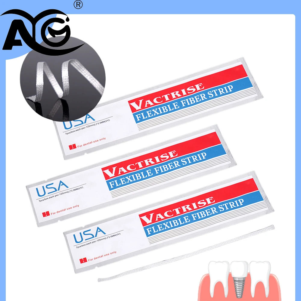 AG 1/3/7Pcs Dental Material Flexible Fiber Strip Glass Splint Loose Tooth Fixation Strips Light Cure Bonding Dentistry Material