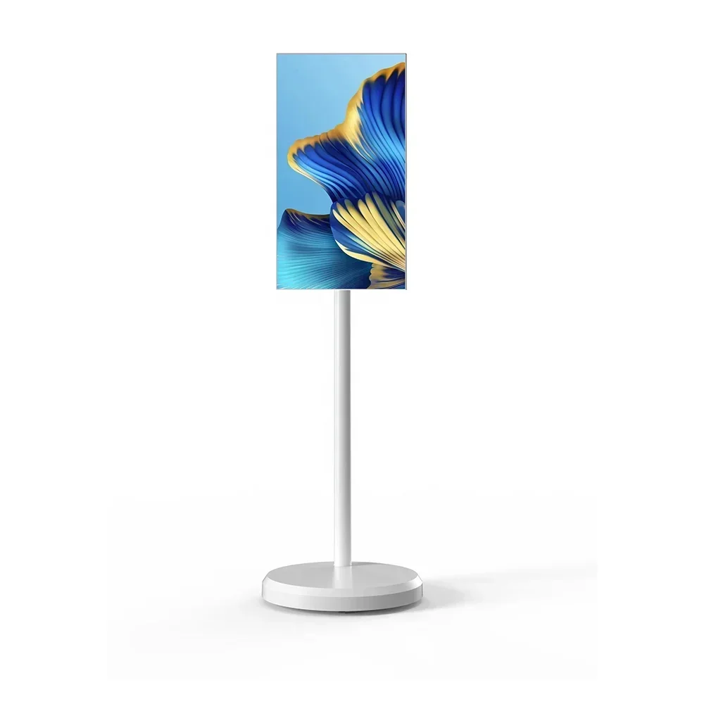 Floor Stand 21 24 27 32 Inch Android 12 4+64gb Portable Smart Mobile Tv With Built-in Battery