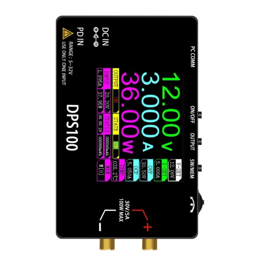 DPS100 100W Power Supply 0-30V 0-5A Digital Regulator with Overvoltage Overcurrent Protection for DIY Projects