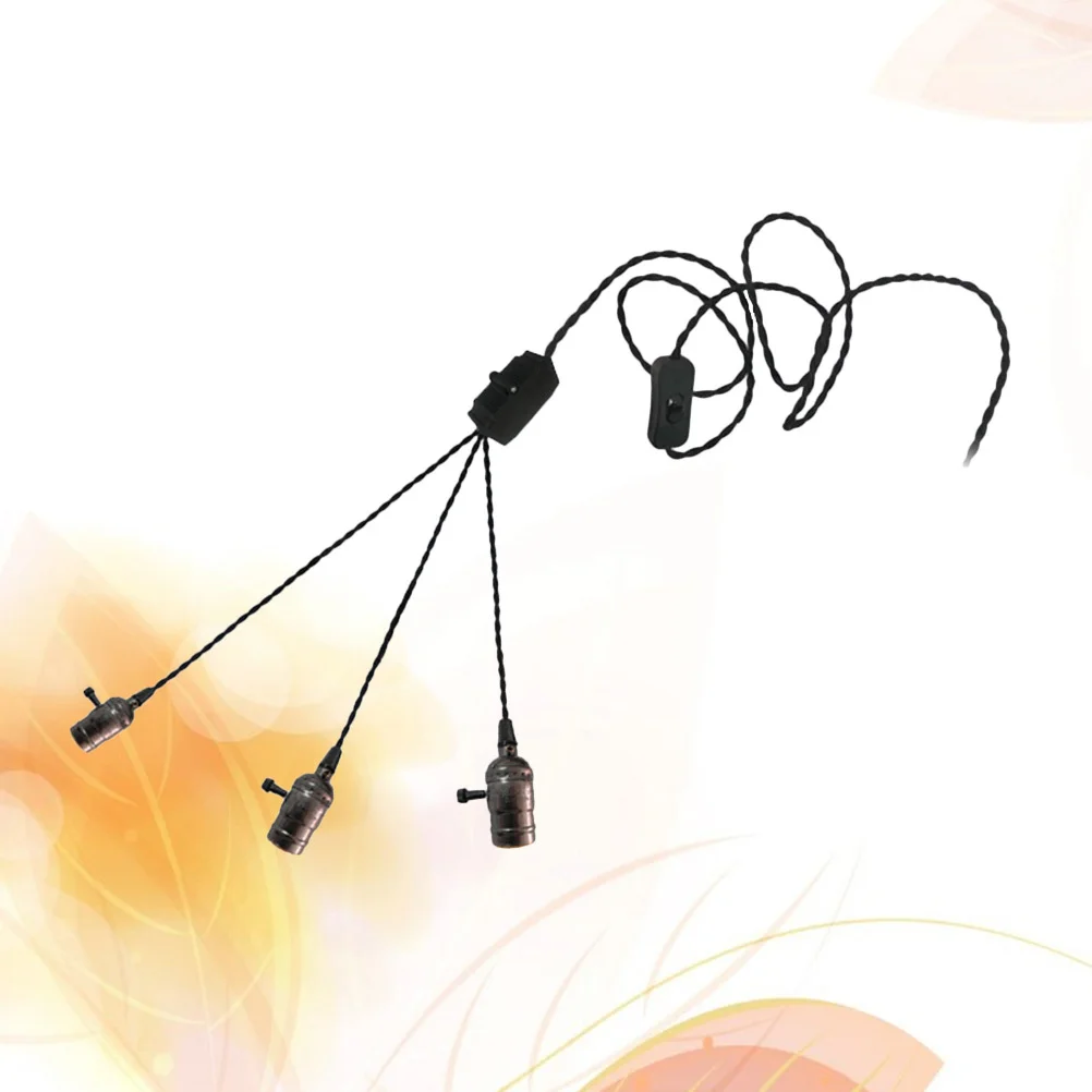 

Retro Industrial Style 3 Bulb Chandelier Victorian Rope Iron Ceiling Lamp for Restaurant Cafe Bedroom Dining Room Vintage